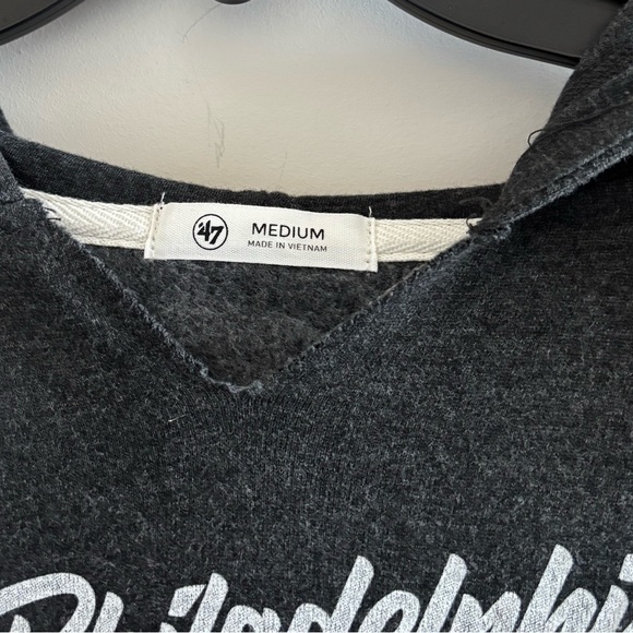 Philadelphia Eagles Hoodie 47 Brand Gray Green Cotton Fleece Adult Womens Medium - Picture 6 of 12